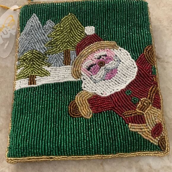 NWT Beaded Santa Crossbody Bag - Picture 2 of 7